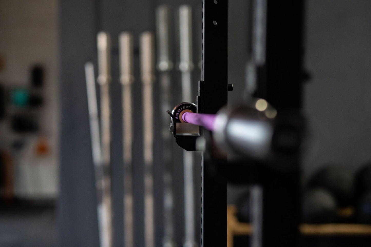 Cerakote Barbell SQMIZE® PREMIUM BISON OB79CRw-DG Purple Lights (15kg) - SQMIZE Nederland