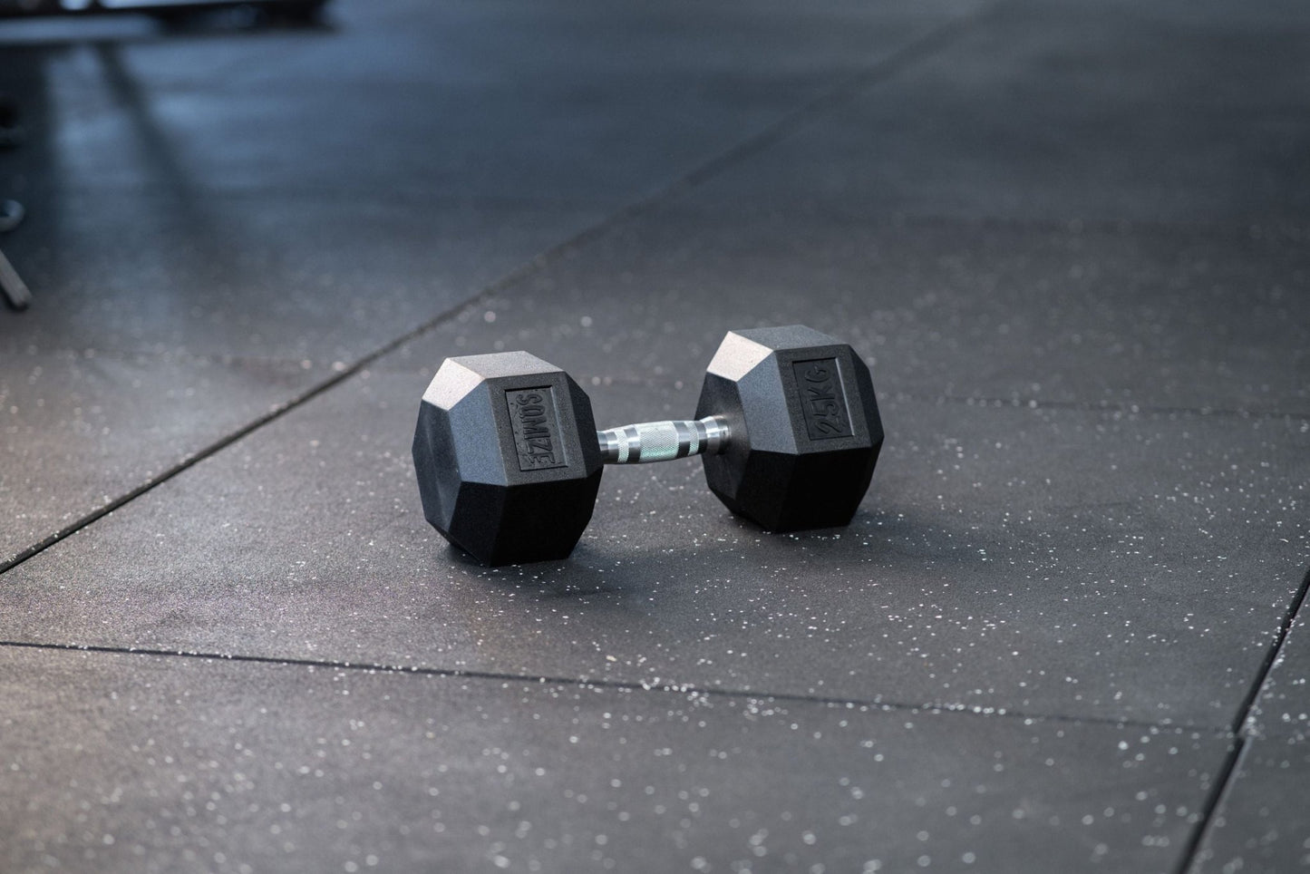 Hex Dumbbell SQMIZE® HDBR25 Rubber, 25 kg - SQMIZE Nederland