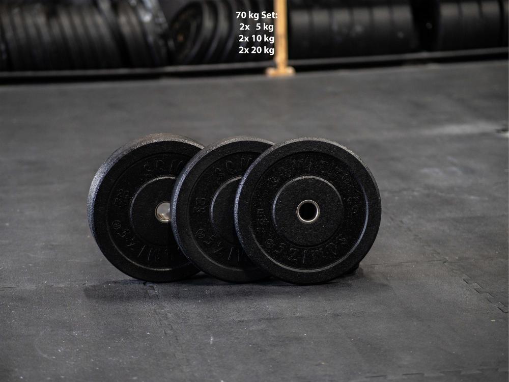 High-Tempered Bumper Plate Set SQMIZE® CRBP70, 70 kg - SQMIZE Nederland