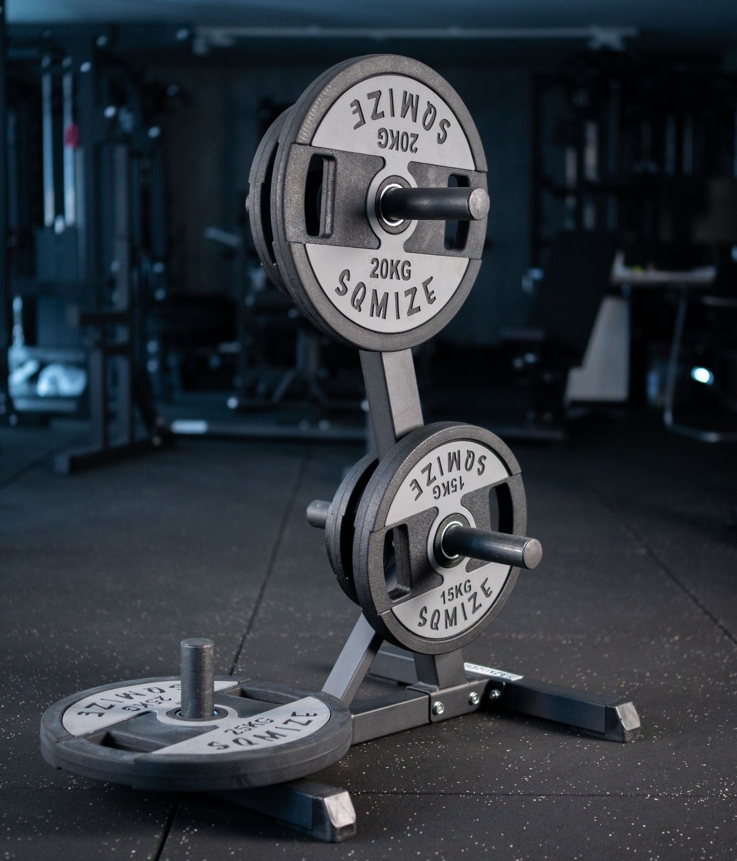 Olympia Halterschijvenset-Set SQMIZE® Premium Bison OPT70 BlackGrey, 70 kg - SQMIZE Nederland