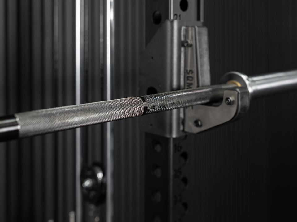 Calibrated Competition Powerlifting Barbell SQMIZE PREMIUM BISON OB86PL-IPC Titanium Black (20kg)