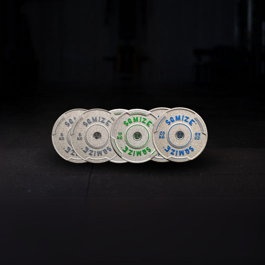 Premium Bison high-tempered bumper plate set SQMIZE® V-CRNW70