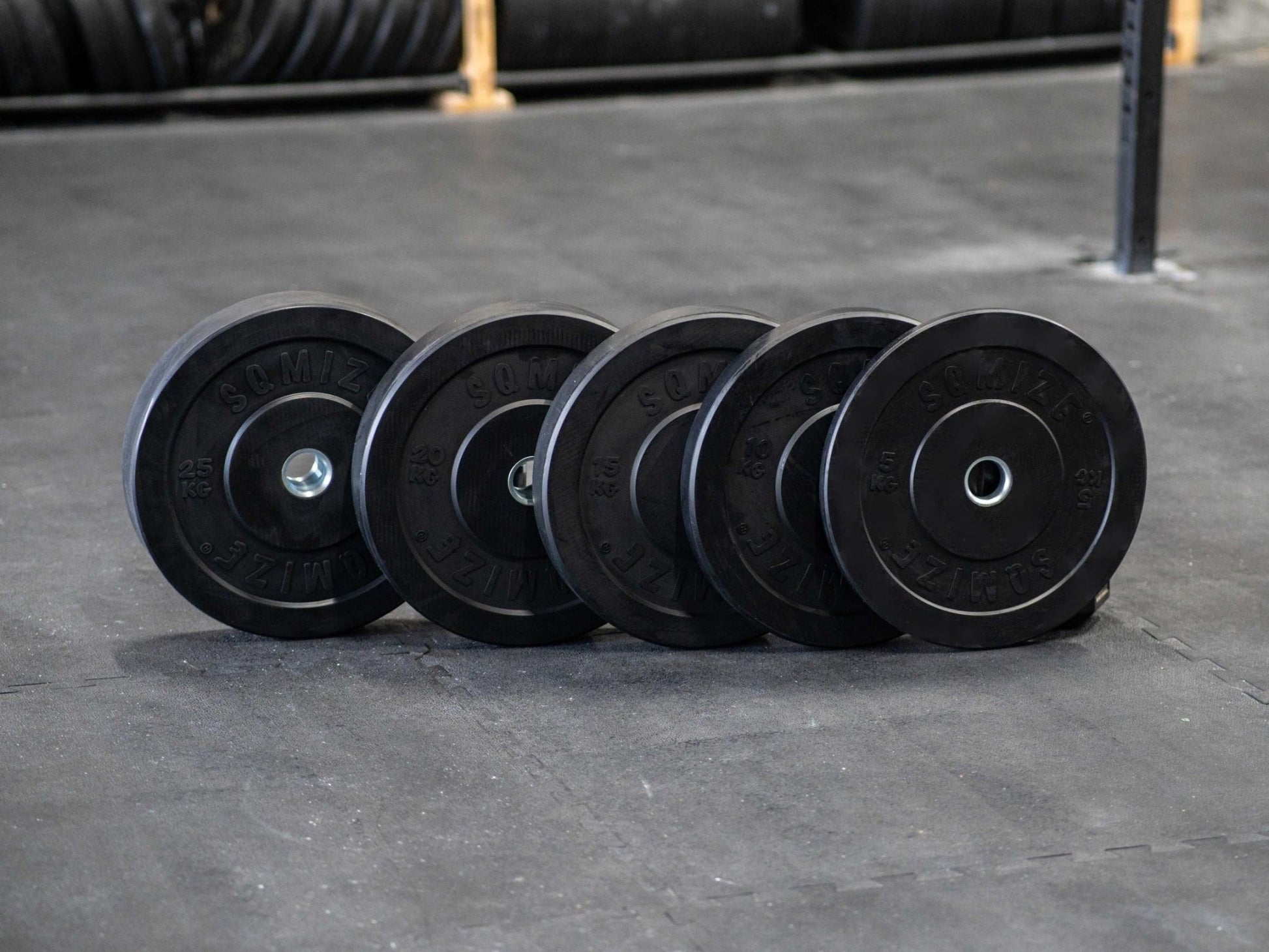 Bumper Plate Met Barbell SQMIZE® BBS100 Training Set, 120 kg - SQMIZE Nederland