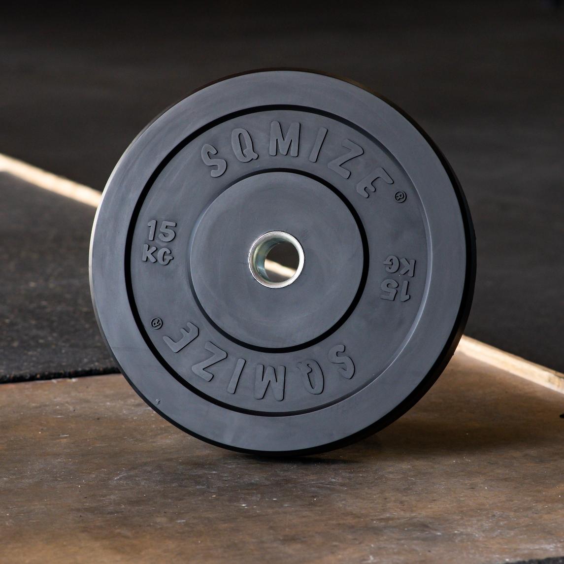 Bumper Plate Met Barbell SQMIZE® BBS100 Training Set, 120 kg - SQMIZE Nederland
