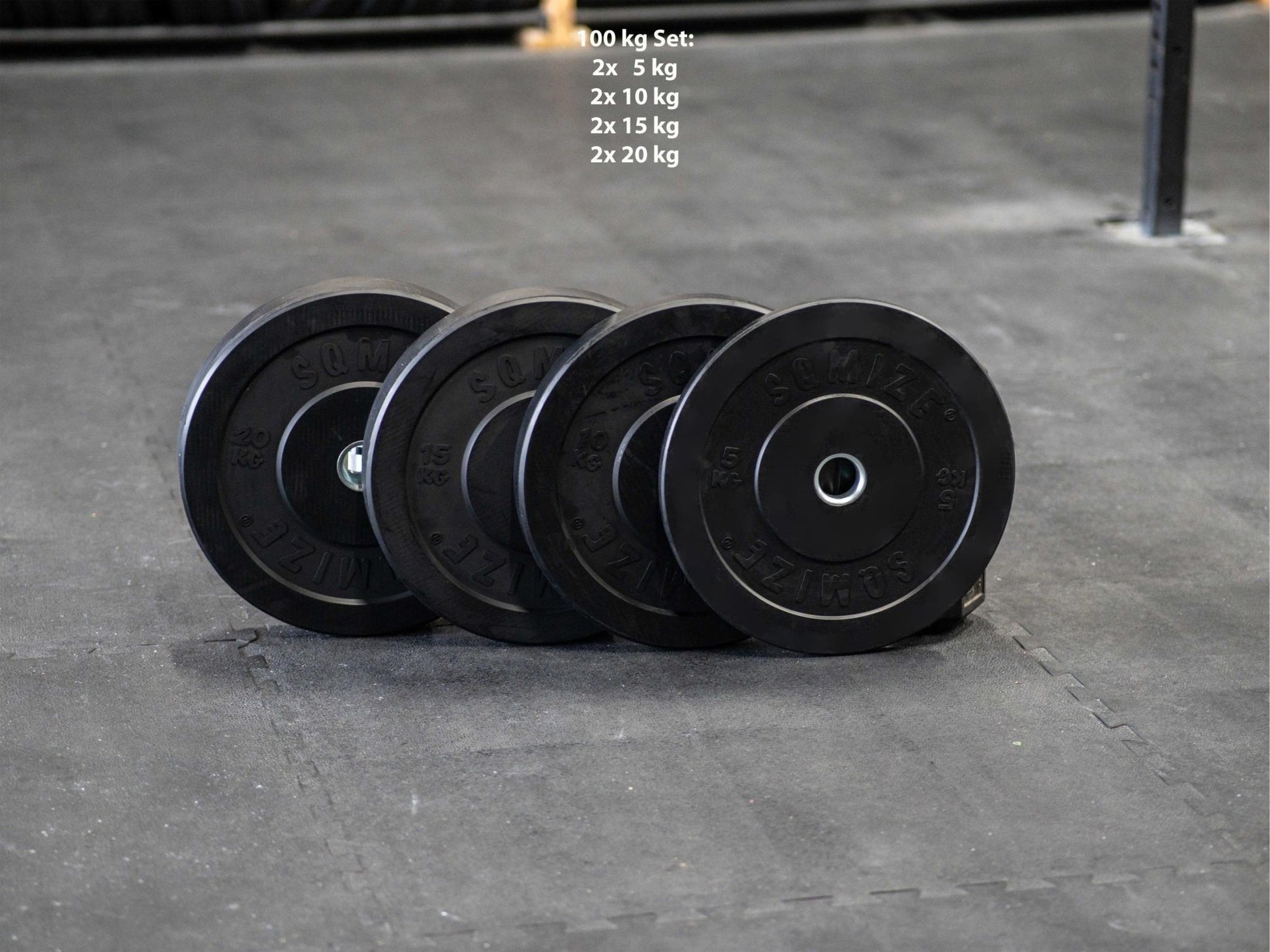 Bumper Plate Set SQMIZE® BBP100, 100 kg - SQMIZE Nederland