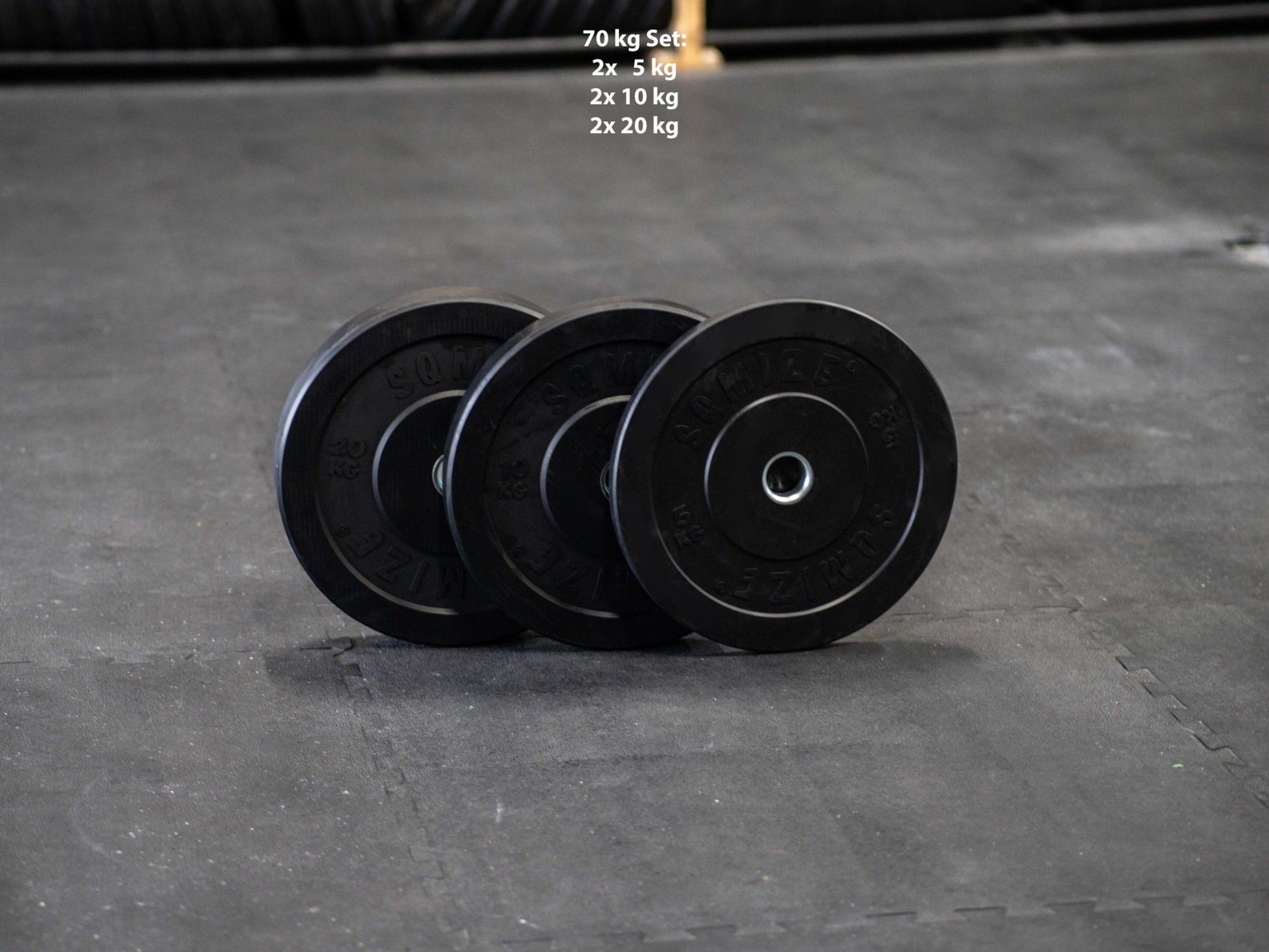 Bumper Plate Set SQMIZE® BBP70, 70 kg - SQMIZE Nederland