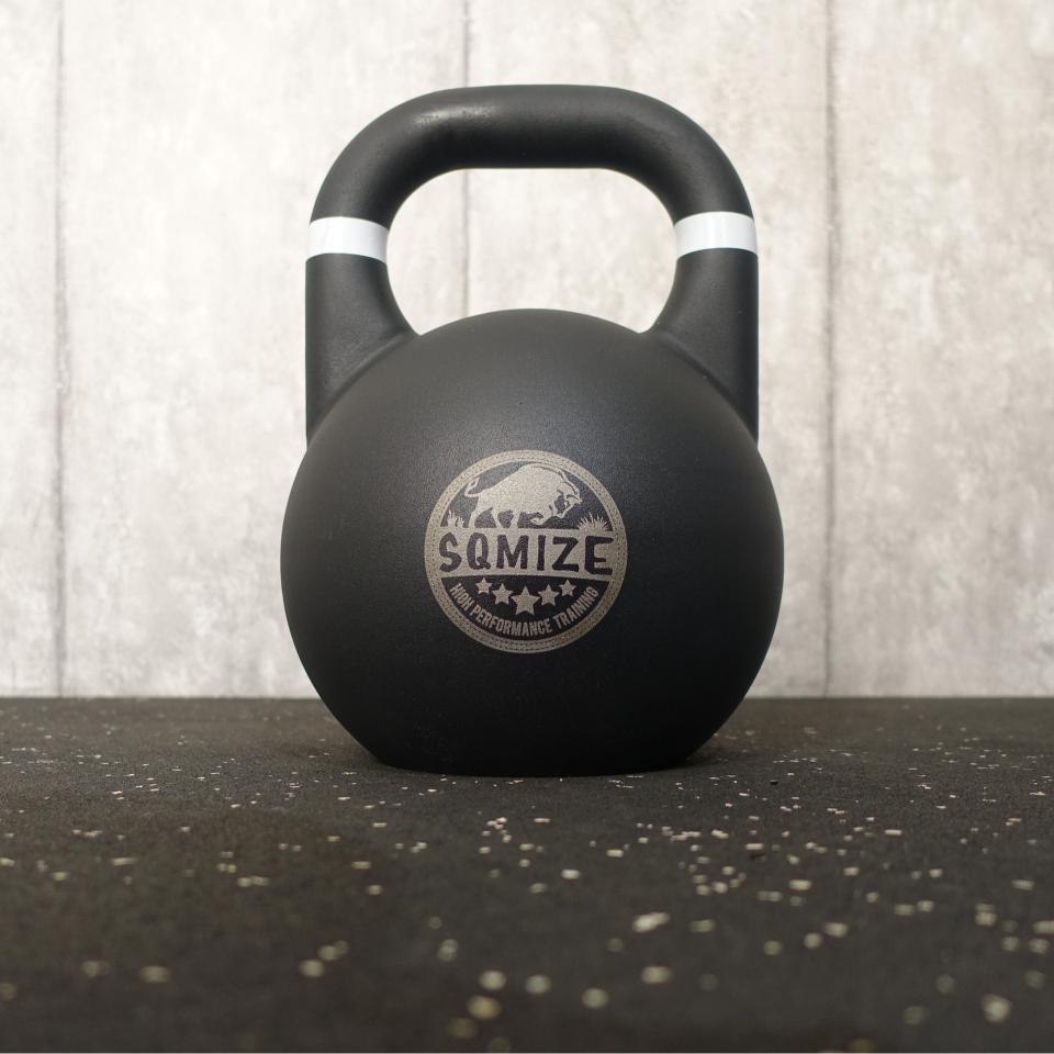 Competition Steel Kettlebell SQMIZE® CSK40, BLACK EDITION, 40 kg - SQMIZE Nederland