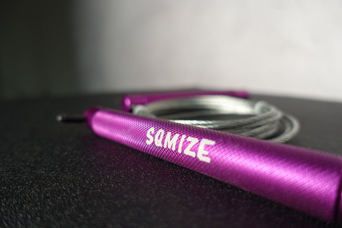 Sumb Rope Heavy Jump Rope SQMIZE® SRS Training Stainless Steel, Purple Edition ...