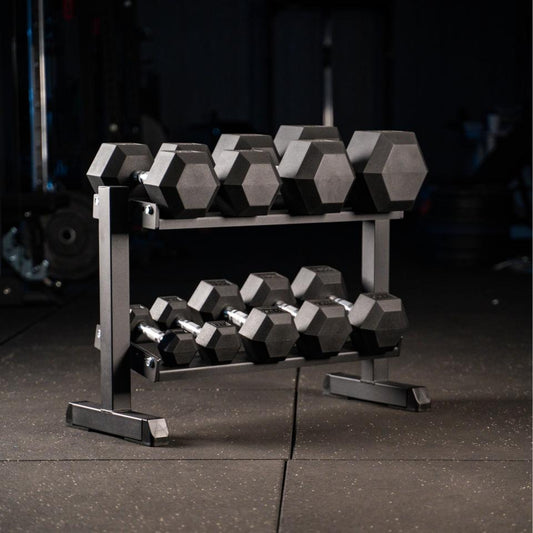 Hex Dumbbell Set met Rek SQMIZE® SQ210-R75 - SQMIZE Nederland