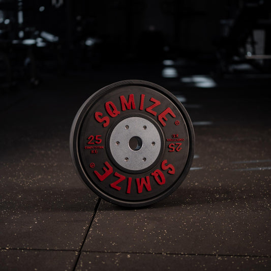 Premium Bison Black Competition Bumper Plate SQMIZE® V-CompBP25 - SQMIZE Nederland