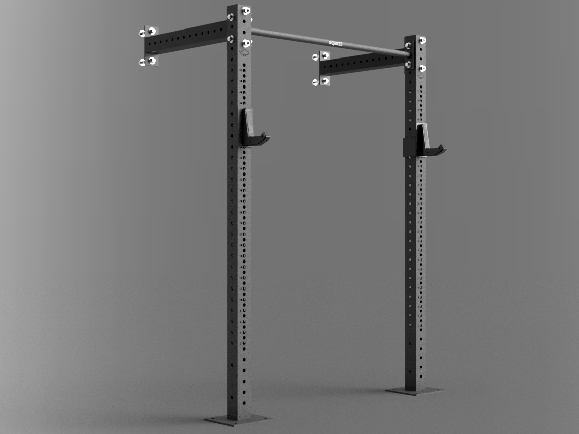 Wall-Mounted Power Rack Configurator SQMIZE® PREMIUM BISON - SQMIZE Nederland